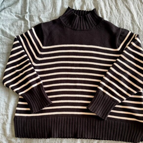 J.Crew Cotton turtleneck sweater in stripe - Picture 4 of 5